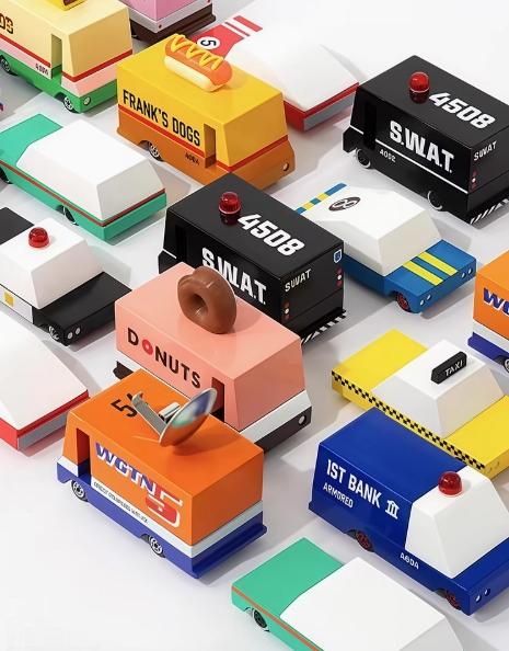 CandyCar木质手工小车--旅行系列金属车顶架棕色SUV 商品图2