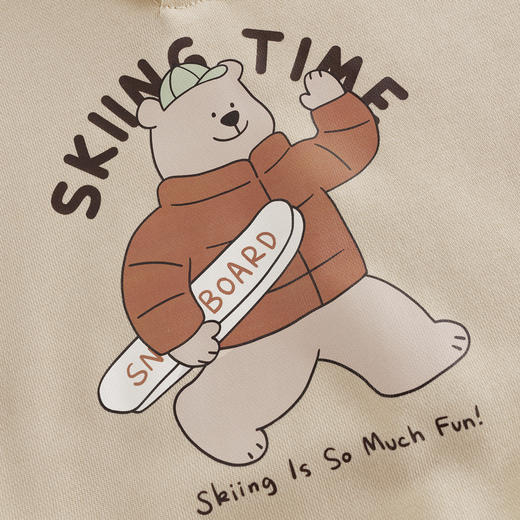 马克珍妮男童萌趣小熊软糯连帽卫衣宝宝外套2025年秋装新款551130 商品图4