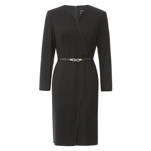 EITIE爱特爱冬季新款修身气质舒适毛呢连衣裙7607301 商品图5