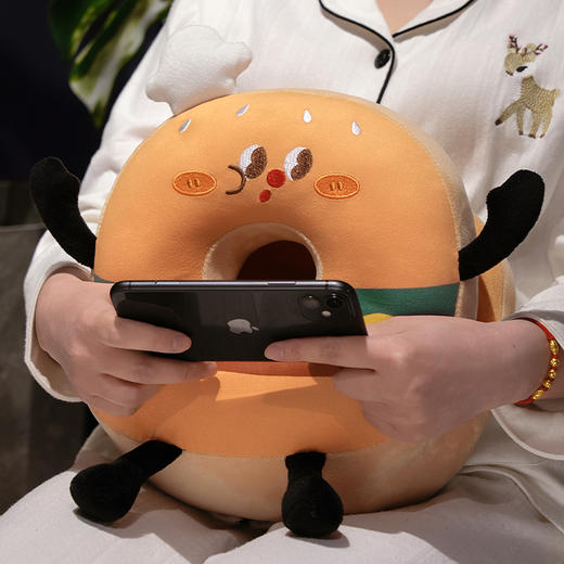 自然醒美食派对趣味冰豆豆双面午睡枕成人办公室午休抱枕小学生教室专用趴桌神器QYL 商品图14