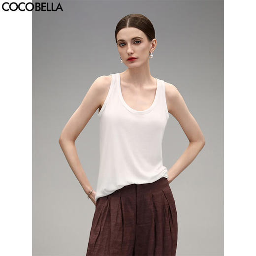 COCOBELLA呼吸感吊带25夏透肤不透肉可外穿松弛感背心VT0025 商品图0