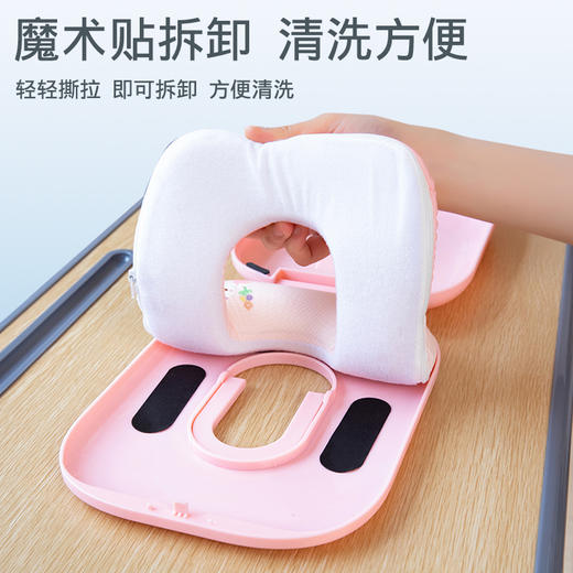 自然醒学生折叠款五档调节午睡枕冰丝夏凉卡通枕趴睡办公室便捷午睡神器QYL 商品图9