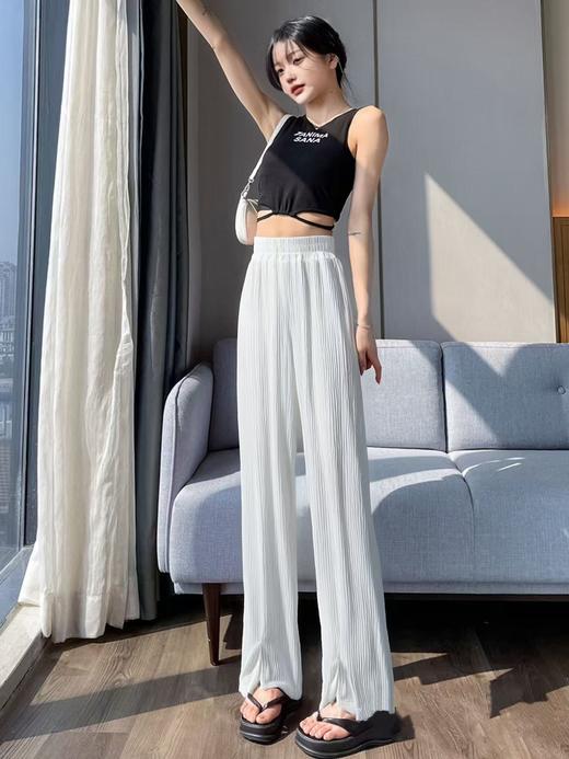 【诗铭洛可】W810压褶阔腿裤夏季直筒裤B6-2 商品图1