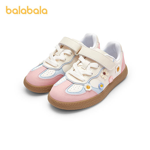巴拉巴拉童鞋女童德训鞋低帮板鞋儿童2025秋新款防滑鞋子甜美撞色 商品图4