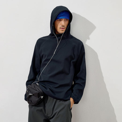 714street户外迪桑格轻薄抗皱高领连帽卫衣男女秋季新款宽松帽衫 商品图1