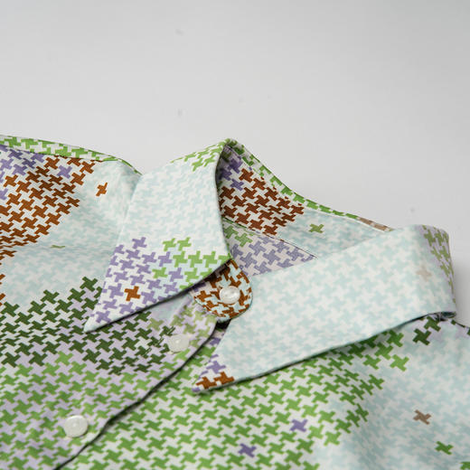 谜底100%棉花衬衫长袖女2025秋新款复古风印花宽松衬衣257MC7791 商品图3