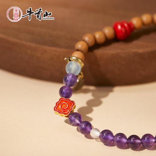 牛首山文创花韵·老山檀水晶手串女小众设计精致国风手饰节日礼物 商品图2