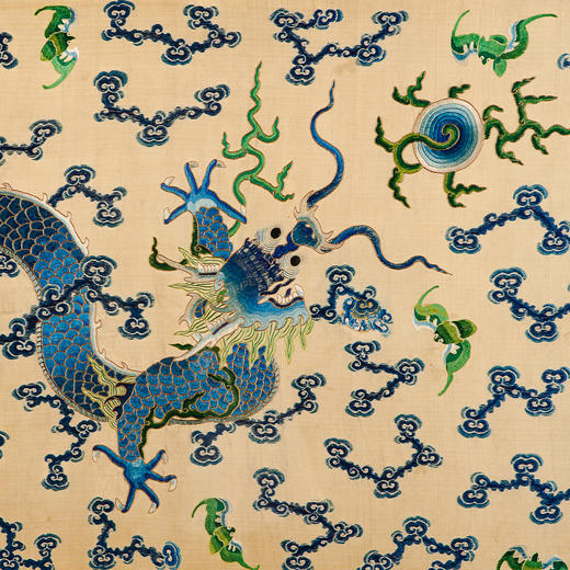 清代“龙戏珠”宫廷刺绣 商品图2