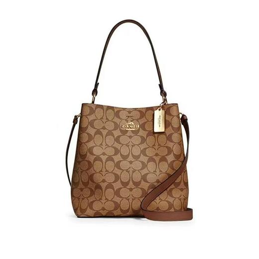 【香港直邮】COACH/蔻驰包包女士老花水桶包单肩斜跨手提包 商品图1