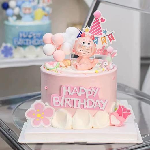 动物奶油 | 龙宝宝（女宝）周岁蛋糕 商品图0