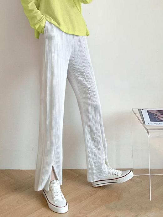 【诗铭洛可】W810压褶阔腿裤夏季直筒裤B6-2 商品图0