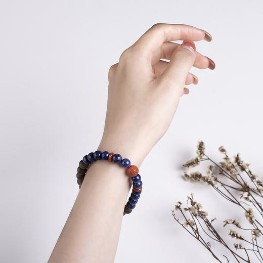 xy0447沉香+青金石南红回纹珠手串 商品图8
