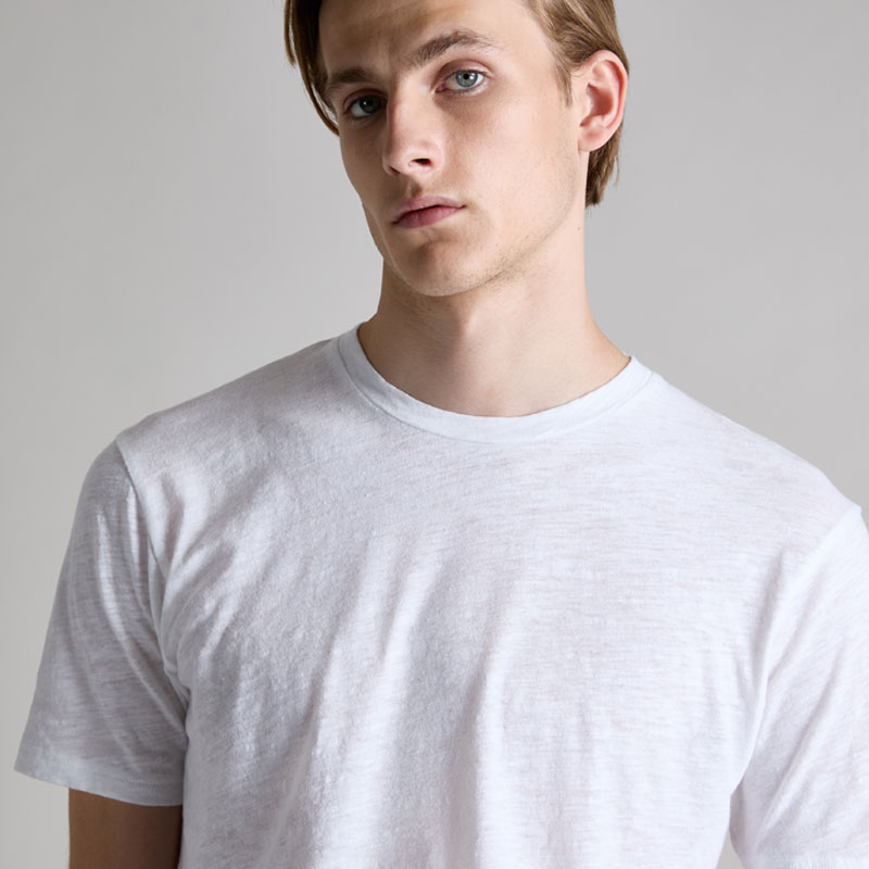 【亚麻系列】SUNSPEL男士春夏匹马棉亚麻混纺圆领T恤