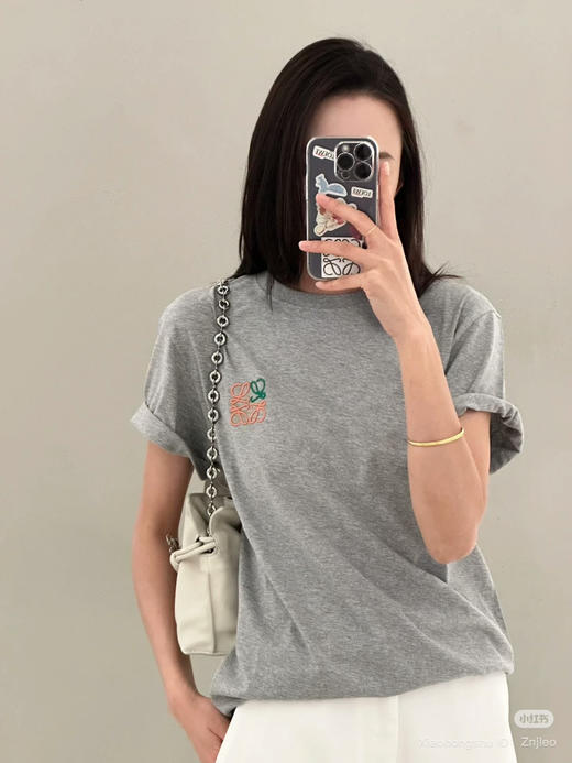 715-1极限特惠 一博同款 6088彩标刺绣 宽松圆领短袖T恤 商品图1