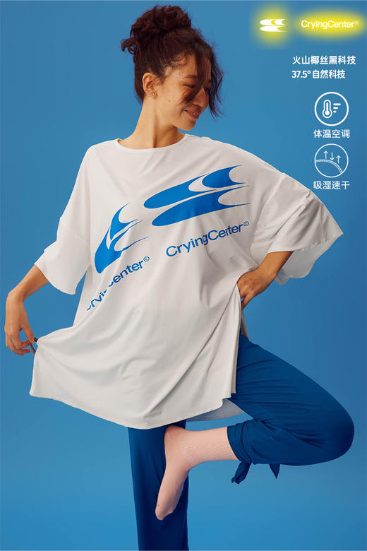 CryingCenter 375恒温运动速干瑜伽舞蹈双logoT恤 哭喊中心 商品图6
