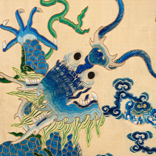 清代“龙戏珠”宫廷刺绣 商品图4