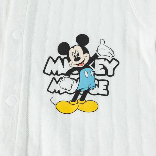 迪士尼2025秋季新款男宝前开连体衣纯棉竖条纹哈衣爬服男孩满月抱衣ZD3EL025 商品图9