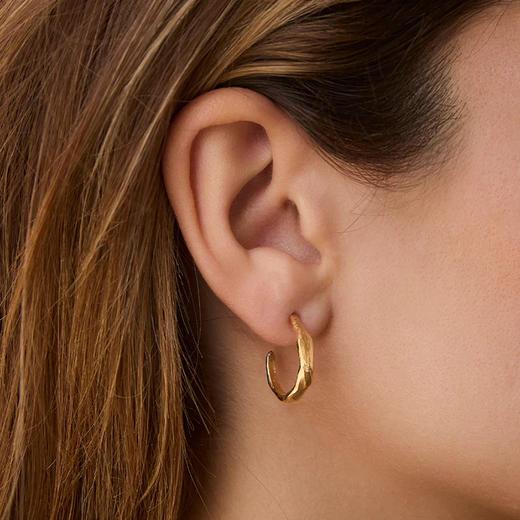 在途4周到｜Agapee-ZÉPHIR-不规则 锤纹 耳环［法国设计师］ 商品图0