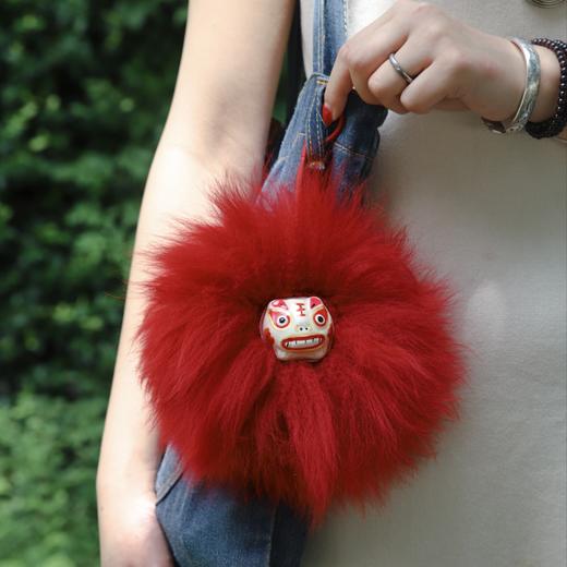 浚县皮老虎 全手工制作包挂车挂冰箱贴 会叫的中华传统毛绒玩具 商品图5