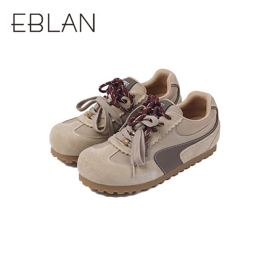 伊伴秋季萌趣大圆鞋头可爱德训零压感平底单鞋B25438305 商品图4