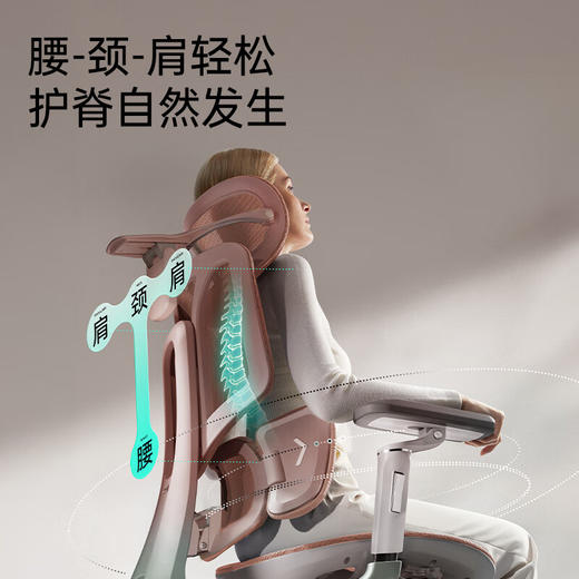 黑白调E3Pro 4代人体工学椅 电脑椅子办公椅电竞椅人工力学座椅樱花粉 商品图2