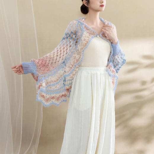 苏苏姐家梦华马海披肩手工diy钩针编织毛线团材料包 商品图1