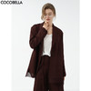COCOBELLA[安可拉红]设计感毛边系带西装早秋气质通勤西服SI7028 商品缩略图0