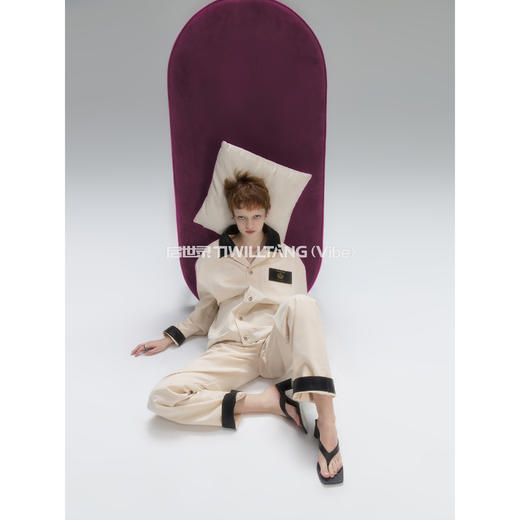 启世录TIWILLTANG“融境崛御”纯棉透气多口袋帆布拼皮夹克 商品图1