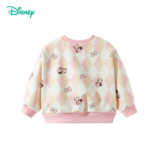 迪士尼【舒适百搭】秋新款满印米妮圆领卫衣女童长袖上衣女宝宝儿童卫衣ZD3ES011* 商品图8