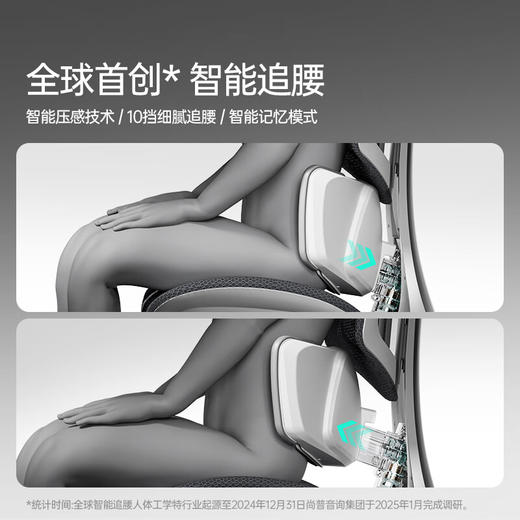 黑白调X7智能追腰人体工学椅电脑椅办公椅子人工力学座椅电竞椅按摩加热 商品图2