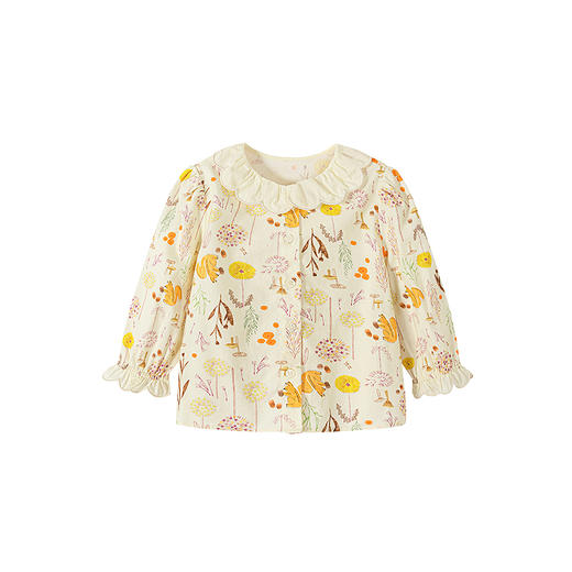 迷你巴拉女童长袖衬衫秋甜美法式纯棉翻领亲肤儿童上衣 商品图4