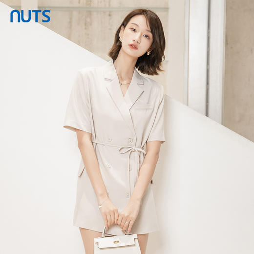 NUTS夏季商场同款中长款时尚通勤西装外套女221048252 商品图2