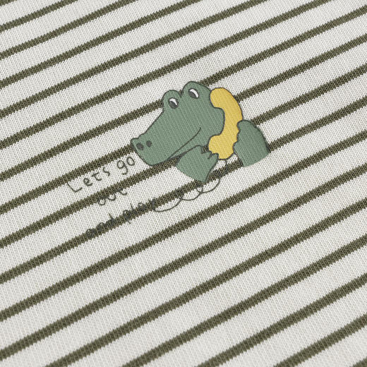 马克珍妮男童条纹小鳄鱼长袖T恤 宝宝纯棉上衣2025秋装新款551117 商品图4