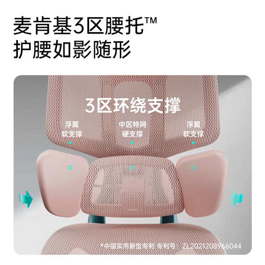 黑白调E3Pro 4代人体工学椅 电脑椅子办公椅电竞椅人工力学座椅樱花粉 商品图3