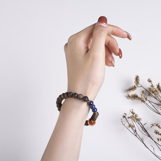 xy0446沉香+南红青金石手串 商品图8