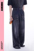 ASMEMMO咦哇•蓝灰水洗棉渐变晕染牛仔裤休闲直筒拖地卫裤男宽松 商品缩略图4