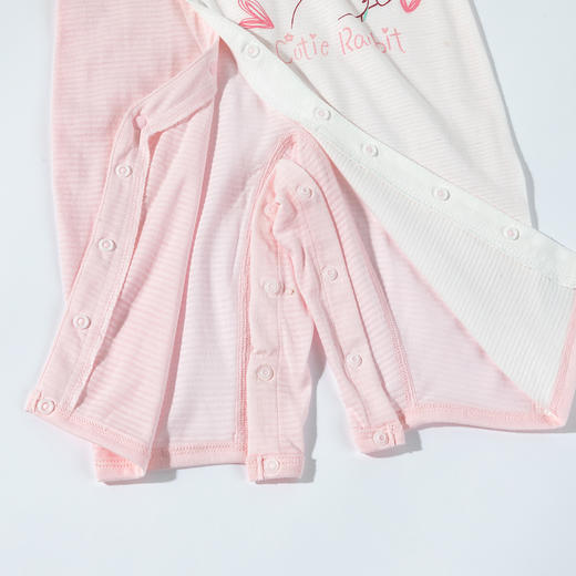 贝贝怡【2件装7A抗菌哈衣】春秋新款男女宝宝侧开连体衣满月抱衣爬服ZB3EL012 商品图5