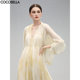 COCOBELLA设计感荷叶蝙蝠袖遮阳短外套女夏轻薄空调衫LC3106