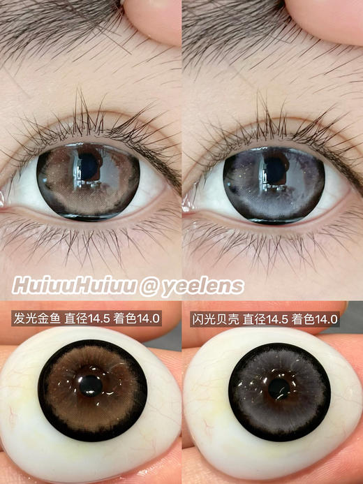 『大直径半年抛』 YEELENS-闪光贝壳/发光金鱼-14.5mm【半年抛0-800度 无525/575】 商品图3