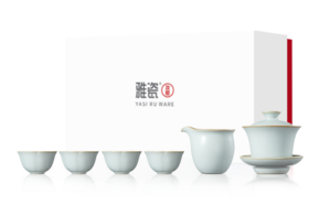 汝窑三合盖碗套装