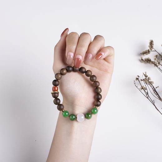 xy0444沉香+和田玉转运手串 商品图6