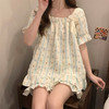 【带胸垫❗薄款短袖套装睡衣】新型亲肤面料家居服，活性印染，透气面料，柔软舒适，不起丢不掉色，薄款防凸点可爱蝴蝶结甜美夏季套装家居服QQ 商品缩略图3