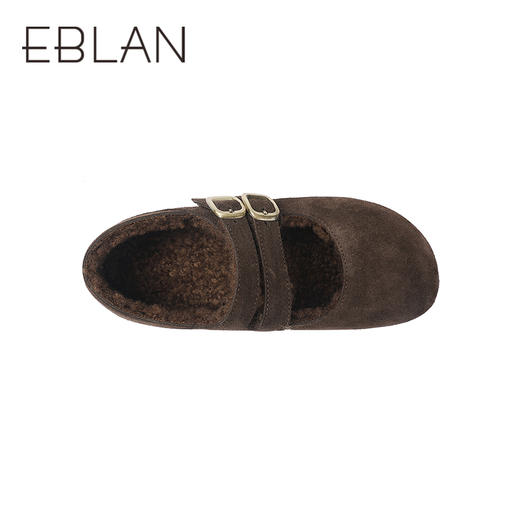 伊伴秋季平底加绒玛丽珍轻盈舒适平底单鞋B25471203 商品图2