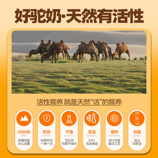 夏西礼有机全脂纯驼乳粉320克/罐（20克*16袋） 商品图3