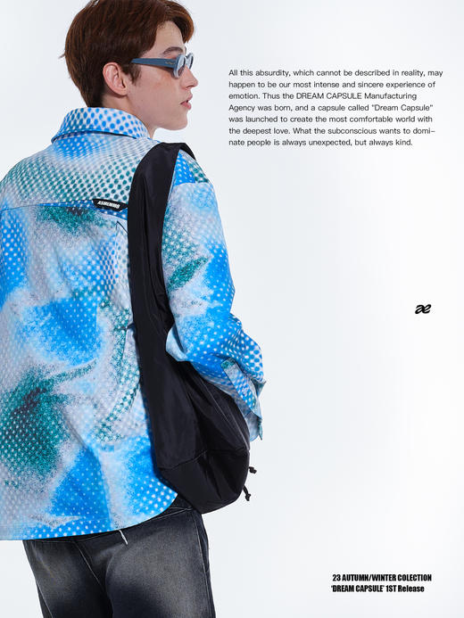 ASMEMMO咦哇•“电子花蝴蝶”满身印花长袖衬衫 商品图2