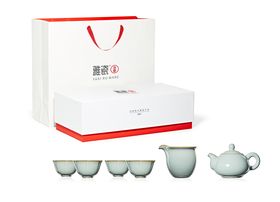 汝窑水平壶套装