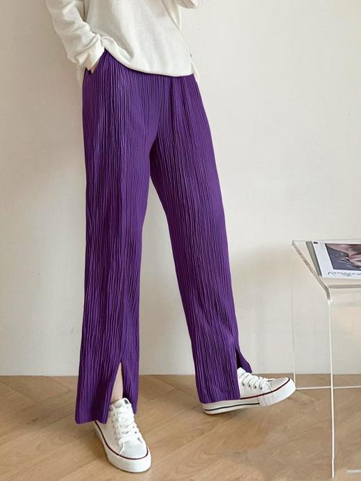【诗铭洛可】W810压褶阔腿裤夏季直筒裤B6-2 商品图4