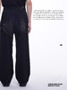 ASMEMMO咦哇•牛仔针织拼接长裤夏季黑色毛边直筒百搭休闲裤男潮 商品缩略图2
