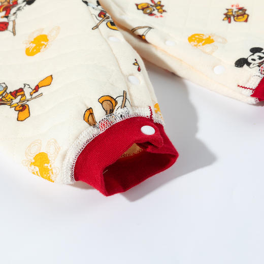 迪士尼男童秋冬前开连体衣保暖满月服大红女宝宝哈衣新年衣服童装ZD4EL009 商品图11