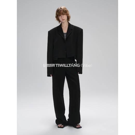 启世录TIWILLTANG“希御漫际”短款挺阔设计感慵懒袋盖西装套装 商品图4